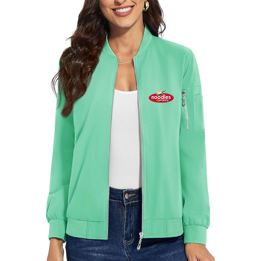 Women's Noodles & Company  Premium Bomber Jacket Outerwear